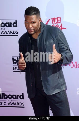 La personnalité de télévision Michael Strahan assiste à l'assemblée annuelle tenue au Billboard Music Awards T-Mobile Arena de Las Vegas, Nevada le 22 mai 2016. Photo par Jim Ruymen/UPI Banque D'Images
