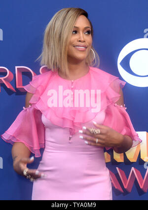 Singer Eve assiste à la 53e édition de l'Académie de la musique Country Awards tenue au MGM Grand Garden Arena de Las Vegas, Nevada le 15 avril 2018. Le spectacle sera diffusé en direct sur CBS. Photo par Jim Ruymen/UPI Banque D'Images