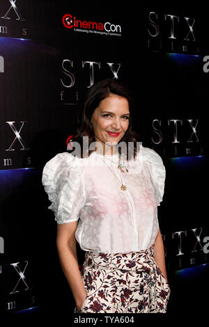 Katie Holmes L'actrice de '2' Le garçon arrive pour le CinemaCon 2019 STXfilms tapis rouge au Caesars Palace, Las Vegas, Nevada le 2 avril 2019. Photo de James Atoa/UPI Banque D'Images