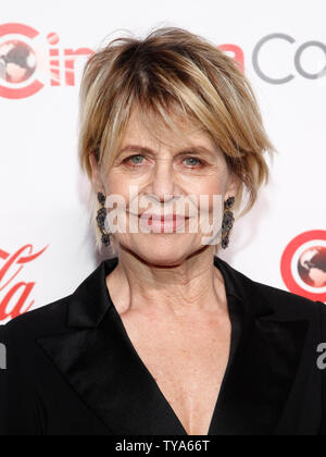 "Terminator : sombre destin' star Linda Hamilton arrive pour le CinemaCon 'Grand écran Achievement Awards 2019' au Caesars Palace, Las Vegas, Nevada le 4 avril 2019. Photo de James Atoa/UPI Banque D'Images