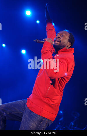 Chanteur Wyclef Jean des Fugees effectue à Carling Hammersmith Apollo à Londres le 15 décembre 2005.(Photo UPI/Rune Hellestad) Banque D'Images