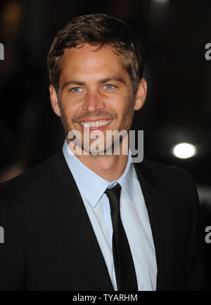 L'acteur américain Paul Walker assiste à la première de 'Fast and Furious' à vue, de Leicester Square à Londres le 19 mars 2009. (Photo d'UPI/Rune Hellestad) Banque D'Images