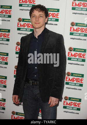 L'acteur britannique James McAvoy assiste à l 'Empire Film Awards' au Grosvenor House à Londres le 29 mars 2009. (Photo d'UPI/Rune Hellestad) Banque D'Images