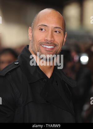 L'acteur américain Dwayne Johnson assiste à la première de 'Race' la montagne de sorcière à Odéon West End, Leicester Square à Londres le 5 avril 2009. (Photo d'UPI/Rune Hellestad) Banque D'Images