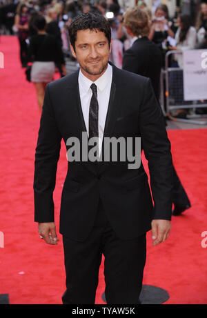 L'acteur britannique Gerard Butler assiste à la première de "La Vérité laide' à vue, de Leicester Square à Londres le 4 août 2009. Rune Hellestad/UPI Banque D'Images