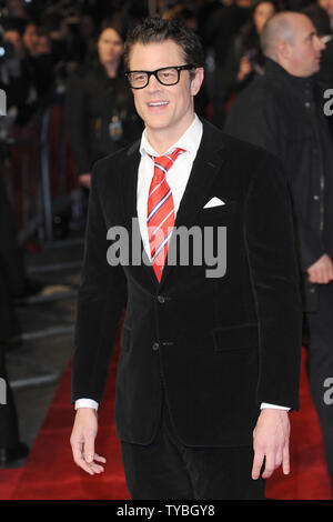 L'acteur américain Johnny Knoxville assiste à la première européenne de "Last Stand" à l'odéon West End, à Londres le 22 janvier 2013. UPI/Paul Treadway Banque D'Images