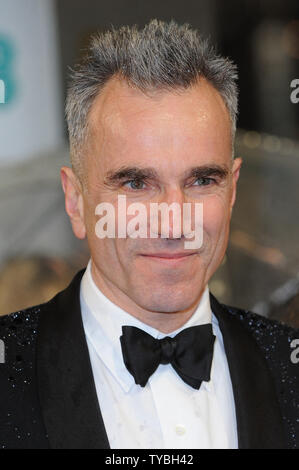 L'acteur britannique Daniel Day-Lewis assistant à l'EE British Academy Film Awards 2013 au Royal Opera House de Londres le 10 février 2013. UPI/Paul Treadway Banque D'Images