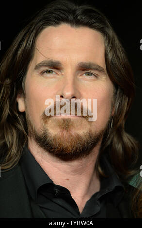 L'acteur britannique Christian Bale assiste à la première de 'exode : Dieux et rois' première mondiale à Odéon, Leicester Square à Londres le 3 décembre 2014. UPI/ Rune Hellestad Banque D'Images