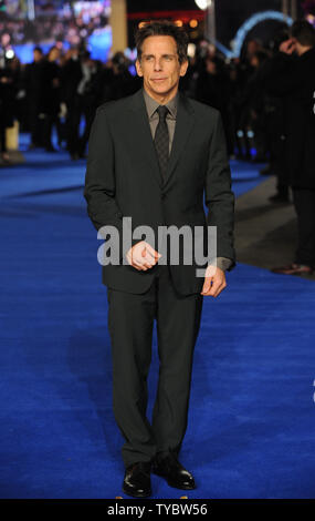 L'acteur américain Ben Stiller assiste à la première européenne de "La Nuit au musée : Secret de la tombe" à l'Empire Leicester Square à Londres le 15 décembre 2014. UPI/Paul Treadway Banque D'Images