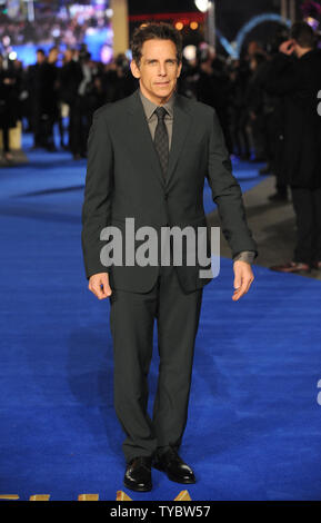 L'acteur américain Ben Stiller assiste à la première européenne de "La Nuit au musée : Secret de la tombe" à l'Empire Leicester Square à Londres le 15 décembre 2014. UPI/Paul Treadway Banque D'Images