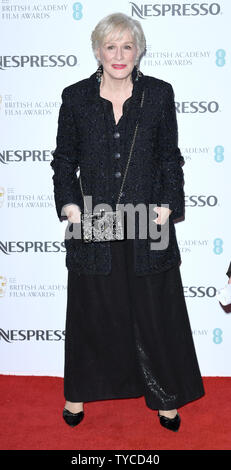 L'actrice américaine Glenn Close Nespresso assiste à la British Academy Film Awards nominés Partie au palais de Kensington à Londres le 9 février 2019. Photo par Paul Treadway/ UPI Banque D'Images