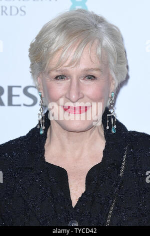 L'actrice américaine Glenn Close Nespresso assiste à la British Academy Film Awards nominés Partie au palais de Kensington à Londres le 9 février 2019. Photo par Paul Treadway/ UPI Banque D'Images