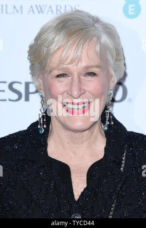 L'actrice américaine Glenn Close Nespresso assiste à la British Academy Film Awards nominés Partie au palais de Kensington à Londres le 9 février 2019. Photo par Paul Treadway/ UPI Banque D'Images