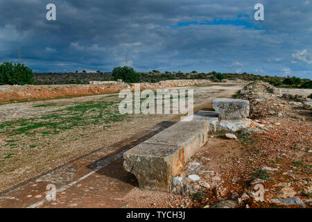 Stadion Rennbahn, Ausgrabungsstaette, Kourion, Zypern Banque D'Images