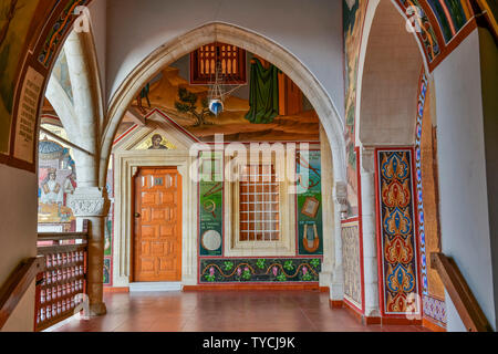 Gang, Malerei, Mosaiken, Kloster, Kykkos Zypern Banque D'Images