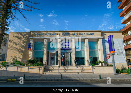 La Banque hellénique, Larnaka, Republik Zypern Banque D'Images