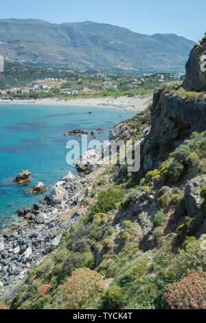 Près de plakias plakias, littoral, Crète, mer ionienne, Grèce, Europe Banque D'Images