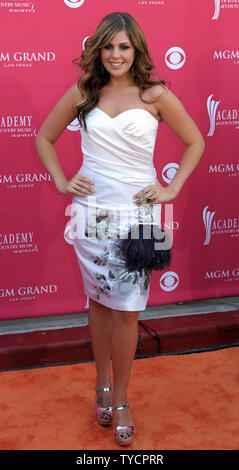 Hillary Scott chanteur du groupe Lady Antebellum arrive pour la 43e Academy of Country Music Awards au MGM Grand de Las Vegas le 18 mai 2008. (Photo d'UPI/Roger L. Wollenberg) Banque D'Images