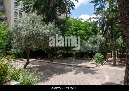 L'extérieur de la maison Ticho, Jérusalem, Israël. Logement maintenant une exposition permanente de l'œuvre d'Anna Ticho (1894-1980) Banque D'Images