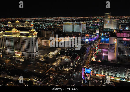 Le Strip de Las Vegas est vu à Las Vegas, Nevada le 19 avril 2010. UPI/Alexis C. Glenn Banque D'Images