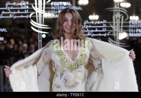 Actrice Victoria Abril arrive sur le tapis rouge pendant le Festival International du Film de Marrakech à Marrakech, le 6 décembre 2009. UPI/David Silpa Banque D'Images