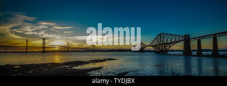 Ponts sur le Firth of Forth Banque D'Images