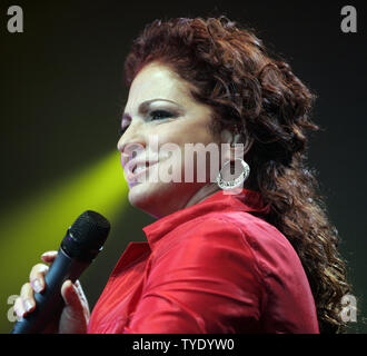 Gloria Estefan se produit en concert au Seminole Hard Rock Hotel and Casino à Hollywood, en Floride, le 24 octobre 2008. (Photo d'UPI/Michael Bush) Banque D'Images