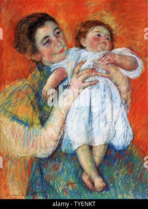 Mary Cassatt - Barefoot Enfant 18971 1897 Banque D'Images