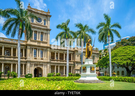 Kamehameha statues et de la Cour suprême de l'État, Indiana Banque D'Images