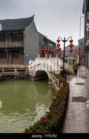 Photo prise en janvier 2019 à l'ancienne ville Hexia situé dans le coin nord-ouest de Huai'an District, Qingdao City, Jiangsu Province Banque D'Images