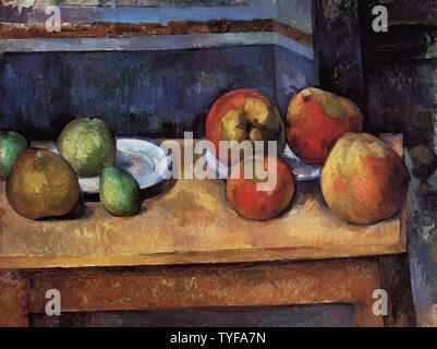 Paul Cézanne - Nature Morte aux poires Pommes 1887 Banque D'Images