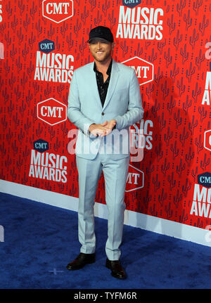 Artiste Cole Swindell arrive pour les CMT Music Awards 2019 le 5 juin 2019 à l'Arène Bridgestone à Nashville, Tennessee. Photo de John Sommers II/UPI Banque D'Images