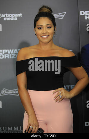 Gina Rodriguez Acteur assiste à la première de the motion picture thriller 'Deepwater Horizon' au Orpheum Theatre de New Orleans le 19 septembre 2016. Scénario : une histoire situé sur la plate-forme de forage en mer, de la plateforme Deepwater Horizon qui a explosé en avril 2010 et créé le pire déversement de pétrole dans l'histoire américaine. Photo par AJ Sisco/UPI Banque D'Images