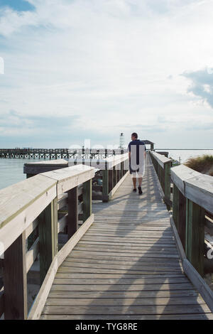 Cape Charles, Virginia est une charmante communauté de plage rempli de maisons historiques, de boutiques, et une magnifique plage publique sur la baie de Chesapeake. Banque D'Images