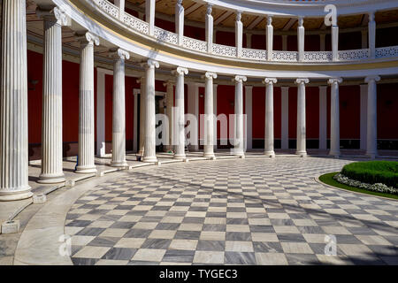 Athènes Grèce. La cour intérieure de l'Zappeio Hall, maintenant utilisé comme un centre de conférence Banque D'Images