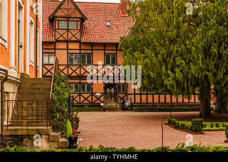 Dekanhuset ou la maison du doyen, dans les cultures, le deuxième plus ancien musée en plein air, dans le centre de la ville de Lund, en Suède. Janvier 2019. Banque D'Images