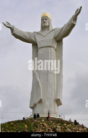 Swiebodzin - Pologne / 19 septembre 2011. Immense stature de Jésus Christ avec un Banque D'Images