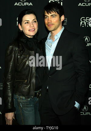 Julianna Margulies et mari Keith Lieberthal arrivent à la Gen Art Film Festival Premiere de 'Diminished Capacity' au Ziegfeld Theatre de New York le 2 avril 2008. (Photo d'UPI/Laura Cavanaugh) Banque D'Images