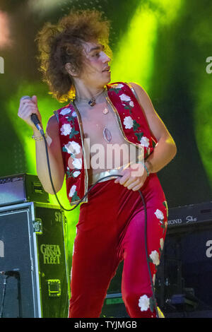 Greta Van Fleet effectuer à Forest Hill Stadium NYC avec : Greta Van Fleet Où : NYC, New York, United States Quand : 26 mai 2019 Credit : Patricia Schlein/WENN.com Banque D'Images