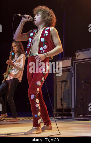 Greta Van Fleet effectuer à Forest Hill Stadium NYC avec : Greta Van Fleet Où : NYC, New York, United States Quand : 26 mai 2019 Credit : Patricia Schlein/WENN.com Banque D'Images