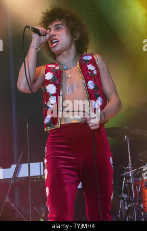 Greta Van Fleet effectuer à Forest Hill Stadium NYC avec : Greta Van Fleet Où : NYC, New York, United States Quand : 26 mai 2019 Credit : Patricia Schlein/WENN.com Banque D'Images