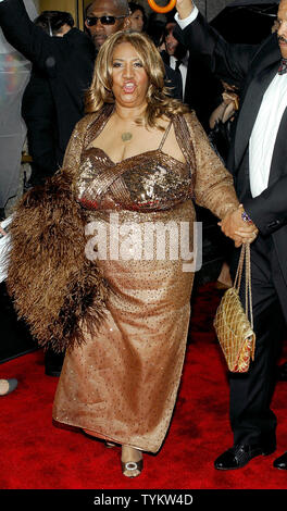 Aretha Franklin arrive au Tony Awards 2010 au Radio City Music Hall de New York le 13 juin 2010. UPI/Joe Corrigan Banque D'Images