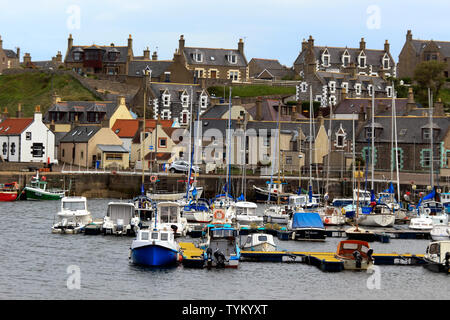 Findochty Harbour, Écosse, Royaume-Uni Banque D'Images