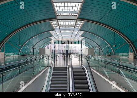 Shanghai Maglev Train Longyang Road la plate-forme Banque D'Images