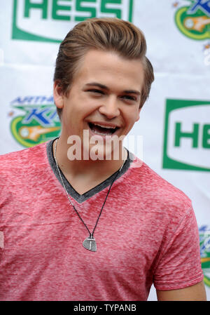 Hunter Hayes arrive à Arthur Ashe Stadium pour Arthur Ashe Kids Day à l'USTA Billie Jean King National Tennis Center à New York le 23 août 2014. UPI/Dennis Van Tine Banque D'Images