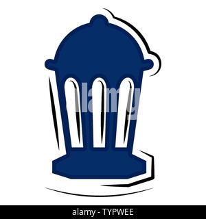 Lampe islamique isolé sur fond blanc - Vector Illustration de Vecteur