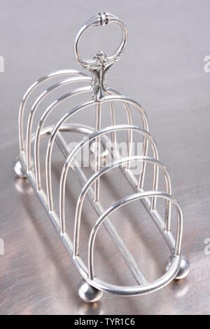 Antique Silver rack toast Banque D'Images