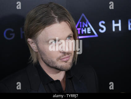 Michael Pitt arrive sur le tapis rouge à la 'Ghost in the Shell' New York premiere à AMC Lincoln Square Theatre le 29 mars 2017 dans la ville de New York. Photo de John Angelillo/UPI Banque D'Images