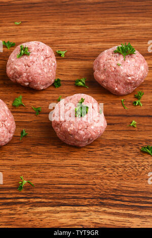 Boulettes de brut de persil Banque D'Images