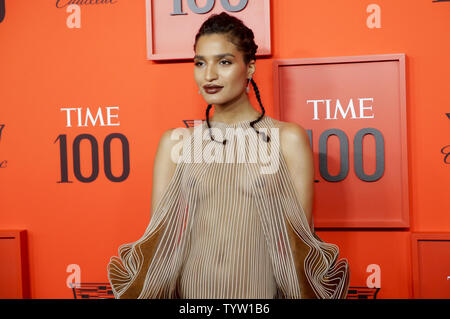 Indya Moore arrive sur le tapis rouge à la fois 100 2019 Gala au Frederick P. Rose Hall, Jazz at Lincoln Center le 23 avril 2019 à New York. 100 TEMPS TEMPS célèbre liste des 100 personnes les plus influentes dans le monde. Photo de John Angelillo/UPI Banque D'Images